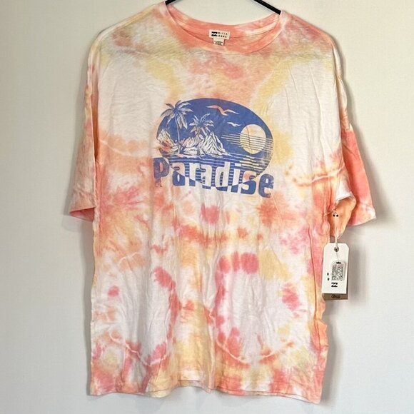 NWT BILLABONG Sun and Sea Paradise Tie Dye Short Sleeve Tee - Small - Picture 2 of 8